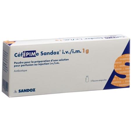 Cefepim Sandoz dry sub 1 g through 5 pcs - PrimeCare Global