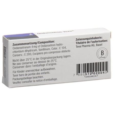 Ondansetron-Teva Filmtabl 4 mg 10 pcs - PrimeCare Global