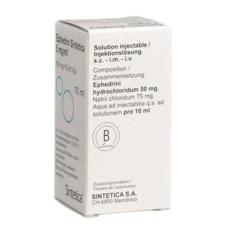 Ephedrine Sintetica Inj L&ouml;s 50 mg/10ml Vial 10 ml - PrimeCare Global
