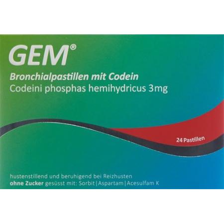 GEM bronchial lozenges with codeine 24 pcs - PrimeCare Global