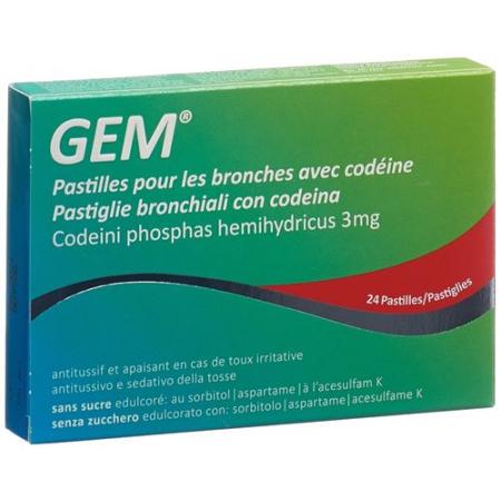 GEM bronchial lozenges with codeine 24 pcs - PrimeCare Global
