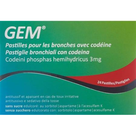 GEM bronchial lozenges with codeine 24 pcs - PrimeCare Global