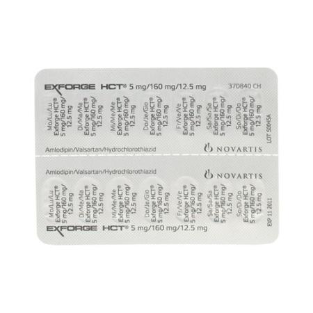 Exforge HCT Filmtablet 5mg/160mg/12.5mg 98 pcs - PrimeCare Global