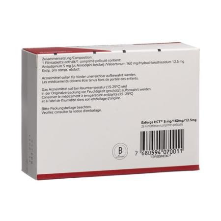 Exforge HCT Filmtablet 5mg/160mg/12.5mg 98 pcs - PrimeCare Global