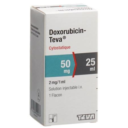 Doxorubicin-Teva Inj L&ouml;s 50 mg/25ml perf 25 ml - PrimeCare Global