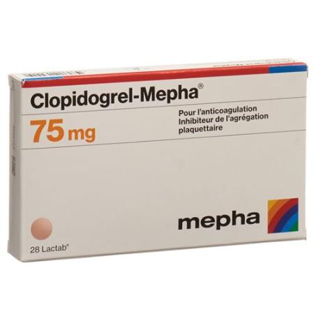 Clopidogrel-Mepha Lactab 75 mg 28 pcs - PrimeCare Global