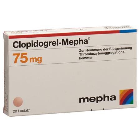 Clopidogrel-Mepha Lactab 75 mg 84 pcs - PrimeCare Global