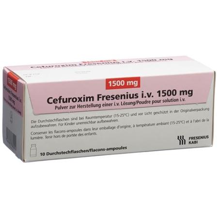 Cefuroxime Fresenius IV Dry sub 1500mg 10 fluff 20ml - PrimeCare Global