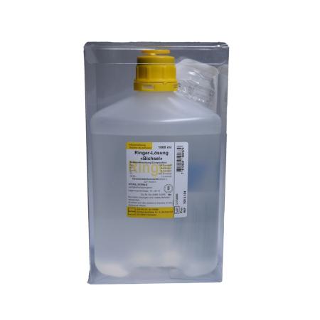 Ringer solution Bichsel Inf L&ouml;s 1000ml plastic bottle with cutlery - PrimeCare Global