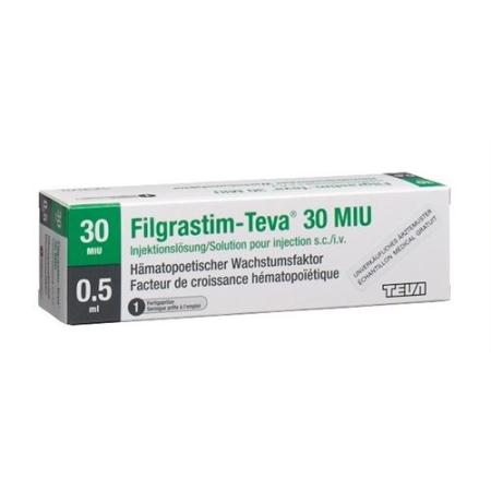 Filgrastim-Teva Inj L&ouml;s 30 Mio U/0.5ml Fertspr 0.5 ml - PrimeCare Global