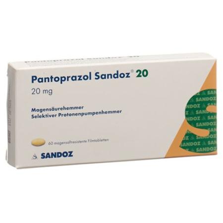 Pantoprazole Sandoz Filmtablet 20 mg 60 pcs - PrimeCare Global