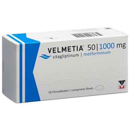 Velmetia 50/1000 mg 56 filmtablets - PrimeCare Global