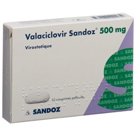 Valaciclovir Sandoz film tablets 500 mg 10 pcs - PrimeCare Global