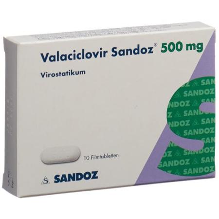 Valaciclovir Sandoz film tablets 500 mg 10 pcs - PrimeCare Global