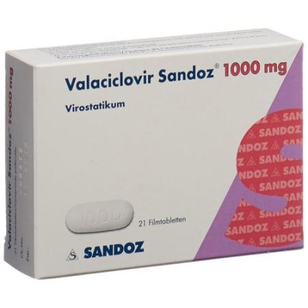 Valaciclovir Sandoz film tablets 1000 mg 21 pcs - PrimeCare Global