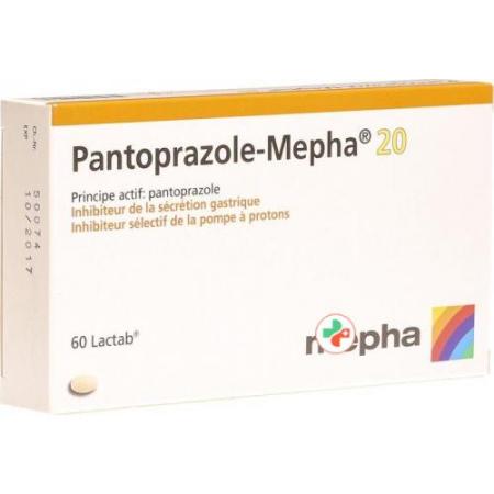 Pantoprazole-Mepha Lactab 20 mg 60 pcs - PrimeCare Global
