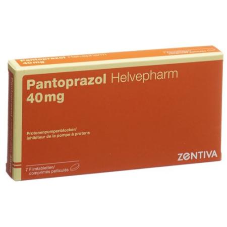 Pantoprazol Helvepharm 40 mg 7 filmtablets - PrimeCare Global