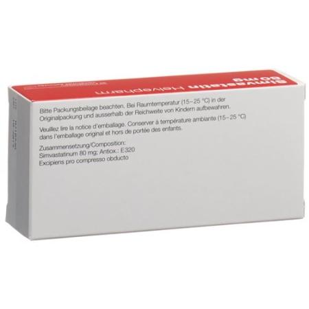 Simvastatin Helvepharm Filmtabl 80 mg 30 pcs - PrimeCare Global