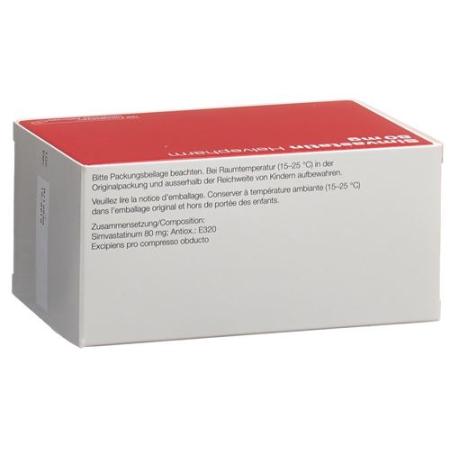 Simvastatin Helvepharm Filmtabl 80 mg 100 pcs - PrimeCare Global