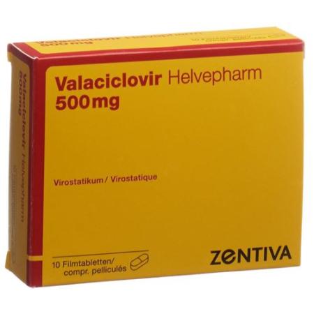 Valaciclovir Helvepharm Filmtabl 500 mg 10 pcs - PrimeCare Global