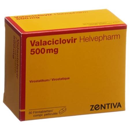 Valaciclovir Helvepharm Filmtabl 500 mg 30 pcs - PrimeCare Global