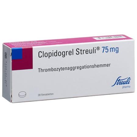 Clopidogrel Streuli film tablets 75 mg 28 pcs - PrimeCare Global