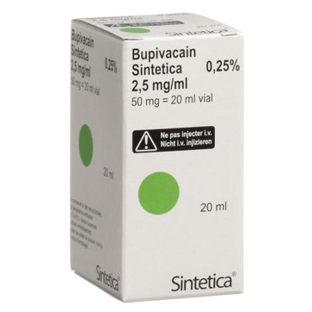 Bupivacain Sintetica Inj Lös 0.25 % 5 Btl 250 ml - PrimeCare Global