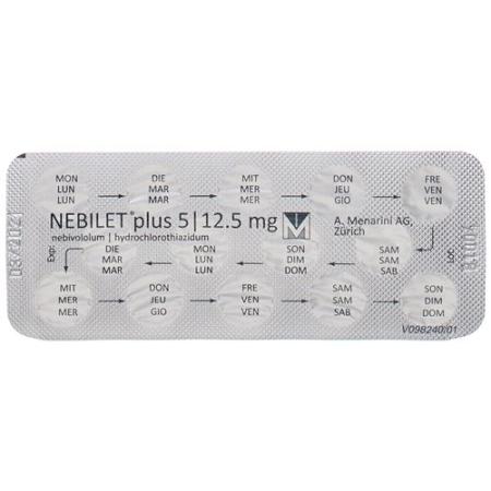 Nebilet plus film tablets 5/12.5 mg 98 pcs - PrimeCare Global