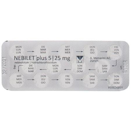 Nebilet plus film tablet 5/25 mg 98 pcs - PrimeCare Global