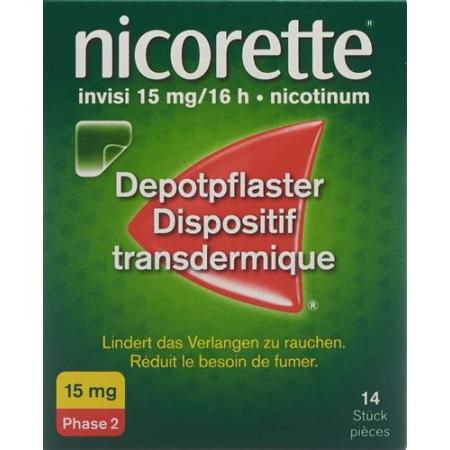Nicorette Invisi Patch 15 mg/16h 14 pcs - PrimeCare Global