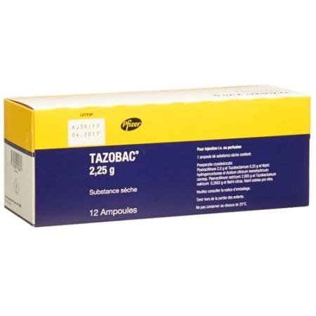 Tazobac dry sub 2.25 g through 12 pcs - PrimeCare Global