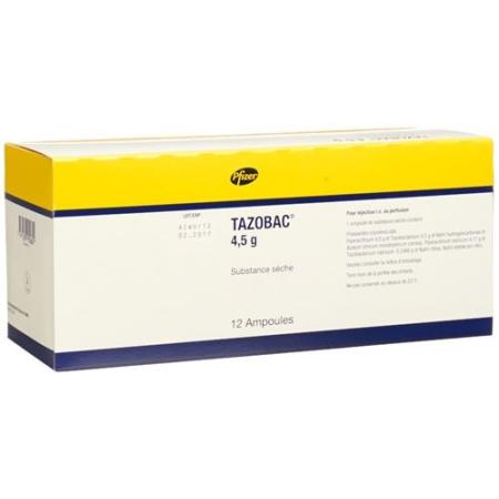 Tazobac dry sub 4.5 g through 12 pcs - PrimeCare Global