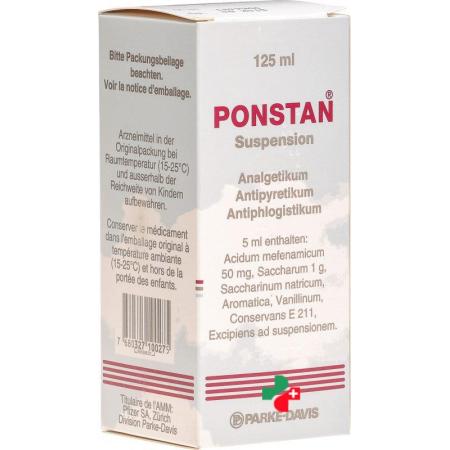 Ponstan 50 mg/5 ml 125 ml - PrimeCare Global