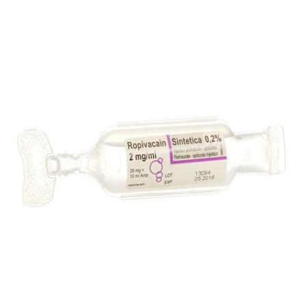 Ropivacain Sintetica Inj Inf Prep 2 mg/ml 10ml ampoules 10 pcs - PrimeCare Global