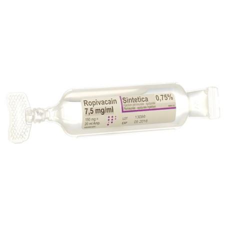 Ropivacaine Sintetica Inj L&ouml;s 7.5 mg/ml 20ml ampoules 10 pcs - PrimeCare Global