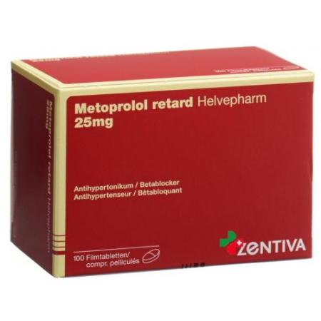 Metoprolol Helvepharm Retard 25 mg 100 filmtablets - PrimeCare Global