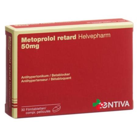Metoprolol Helvepharm Retard 50 mg 30 filmtablets - PrimeCare Global