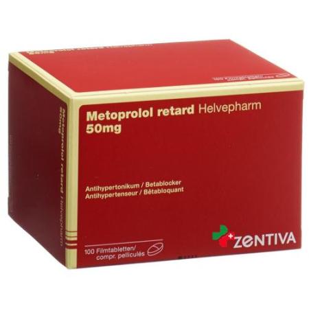 Metoprolol Helvepharm Retard 50 mg 100 filmtablets - PrimeCare Global