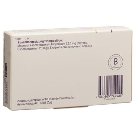 Esomep MUPS Tabl 20 mg 28 pcs - PrimeCare Global