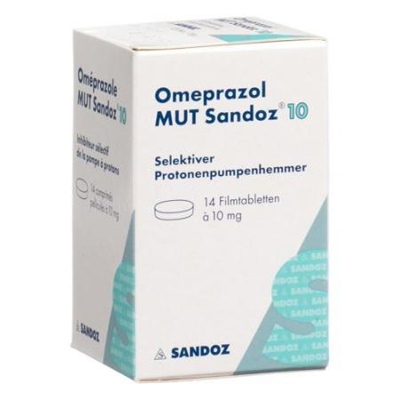 Omeprazol MUT Sandoz Filmtabl 10 mg Ds 14 pcs - PrimeCare Global