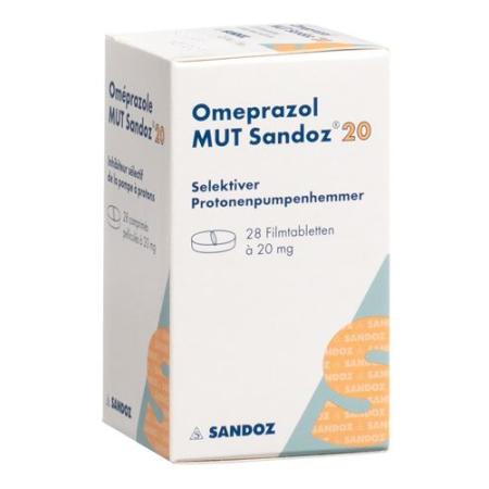 Omeprazole MUT Sandoz Filmtabl 20 mg Ds 28 pcs - PrimeCare Global