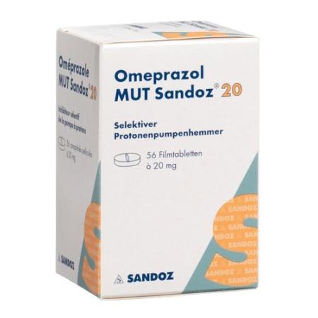 Omeprazol MUT Sandoz Filmtabl 20 mg Ds 56 pcs - PrimeCare Global