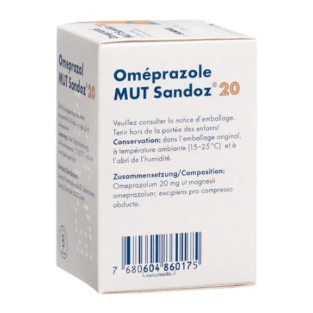 Omeprazol MUT Sandoz Filmtabl 20 mg Ds 56 pcs - PrimeCare Global