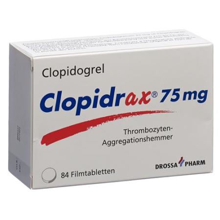 Clopidrax Filmtablet 75 mg 84 pcs - PrimeCare Global