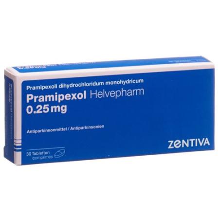 Pramipexol Helvepharm 0.25 mg 30 tablets - PrimeCare Global