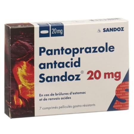 Pantoprazole antacid Sandoz film-coated tablets 20 mg 7 pcs - PrimeCare Global