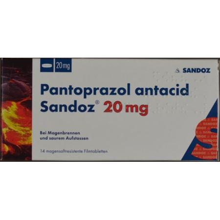 Pantoprazole antacid Sandoz film-coated tablets 20 mg 14 pcs - PrimeCare Global