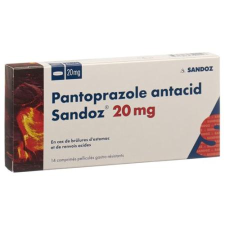 Pantoprazole antacid Sandoz film-coated tablets 20 mg 14 pcs - PrimeCare Global