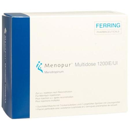 Menopur Multidose dry sub 1200 IU with solvent penetration - PrimeCare Global