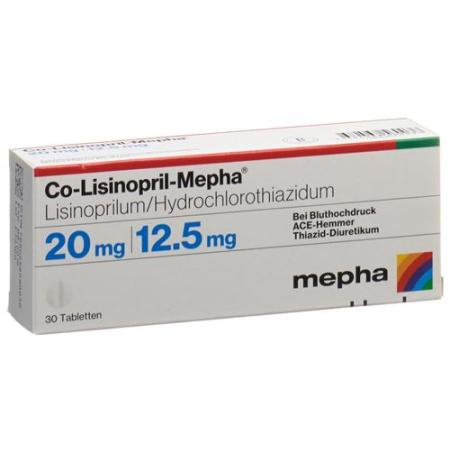 Co-Lisinopril-Mepha Tabl 20/12.5 30 pcs - PrimeCare Global